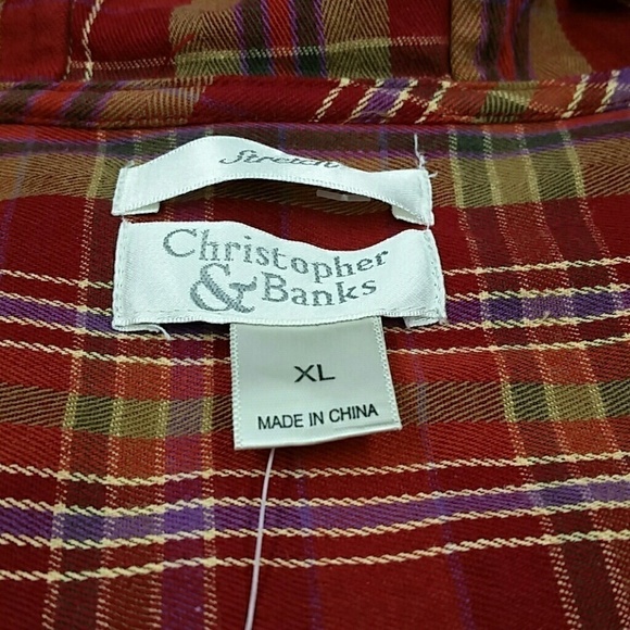 CHRISTOPHER & BANKS l Stretch NEW Plaid Jacket F2 - Picture 6 of 7